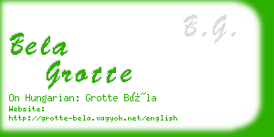 bela grotte business card